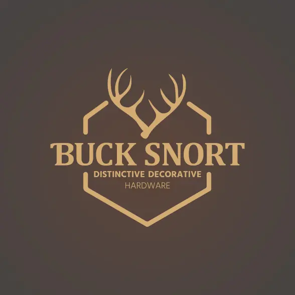 Bucksnort Lodge Rebranded Logo, 1 color on gradient background