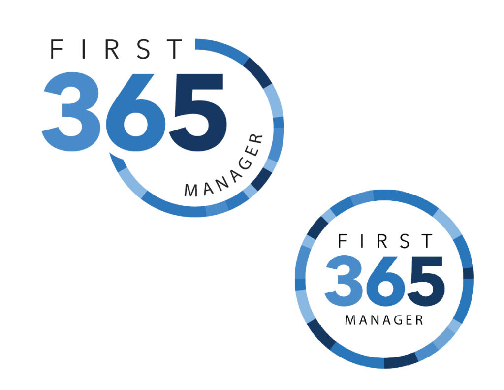 first365 manager development logo for intuit program, circle logo, alternative layout