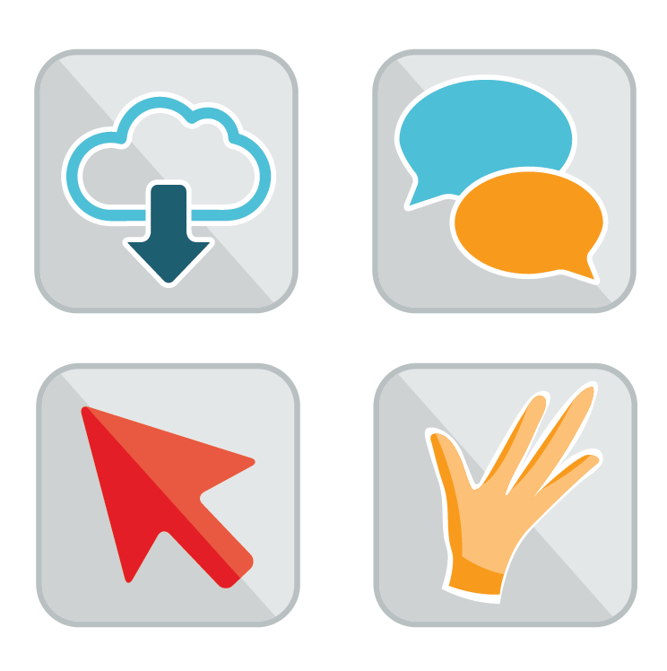 icon design set for online learning