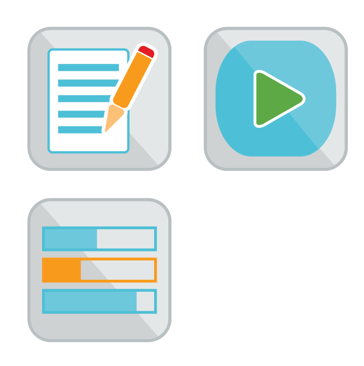 icon design set for online learning