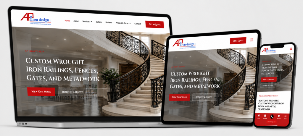 Responsive website design project displayed across desktop tablet and mobile devices showcasing cross-device user experience